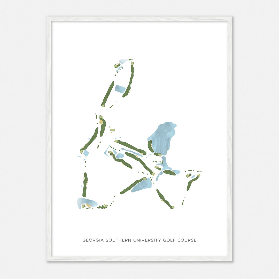 Print of Georgia Southern University Golf Course Modern Map