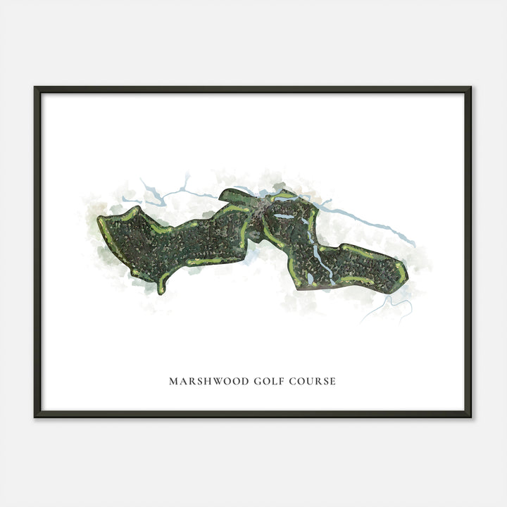 Print of Marshwood Golf Course Classic Map