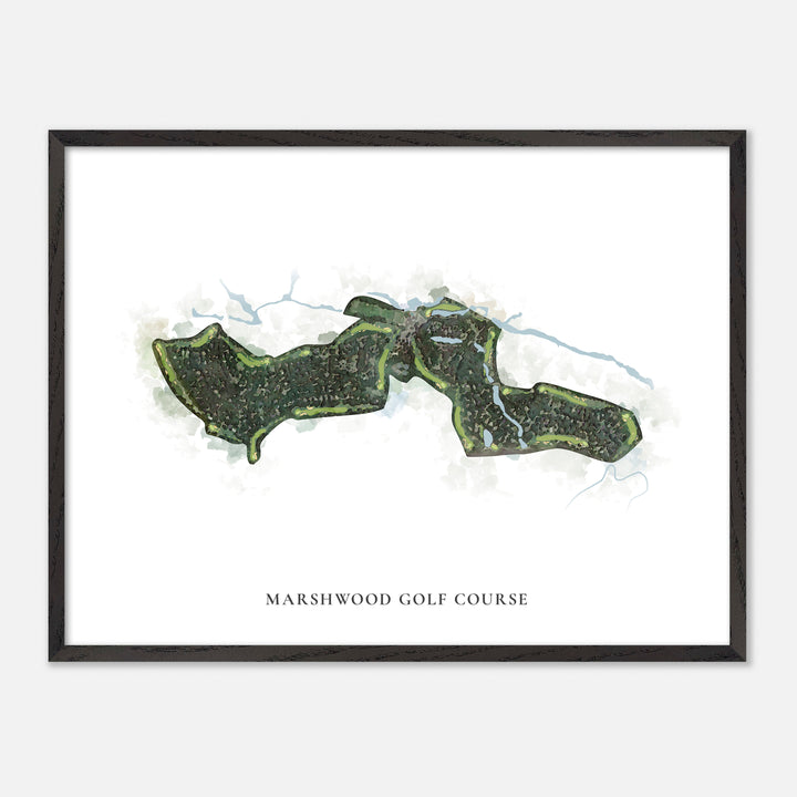 Print of Marshwood Golf Course Classic Map