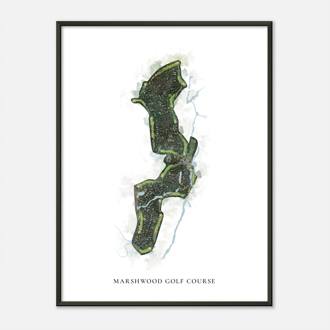 Print of Marshwood Golf Course Classic Map