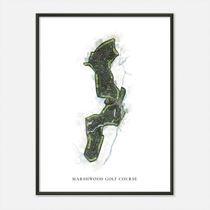 Print of Marshwood Golf Course Classic Map