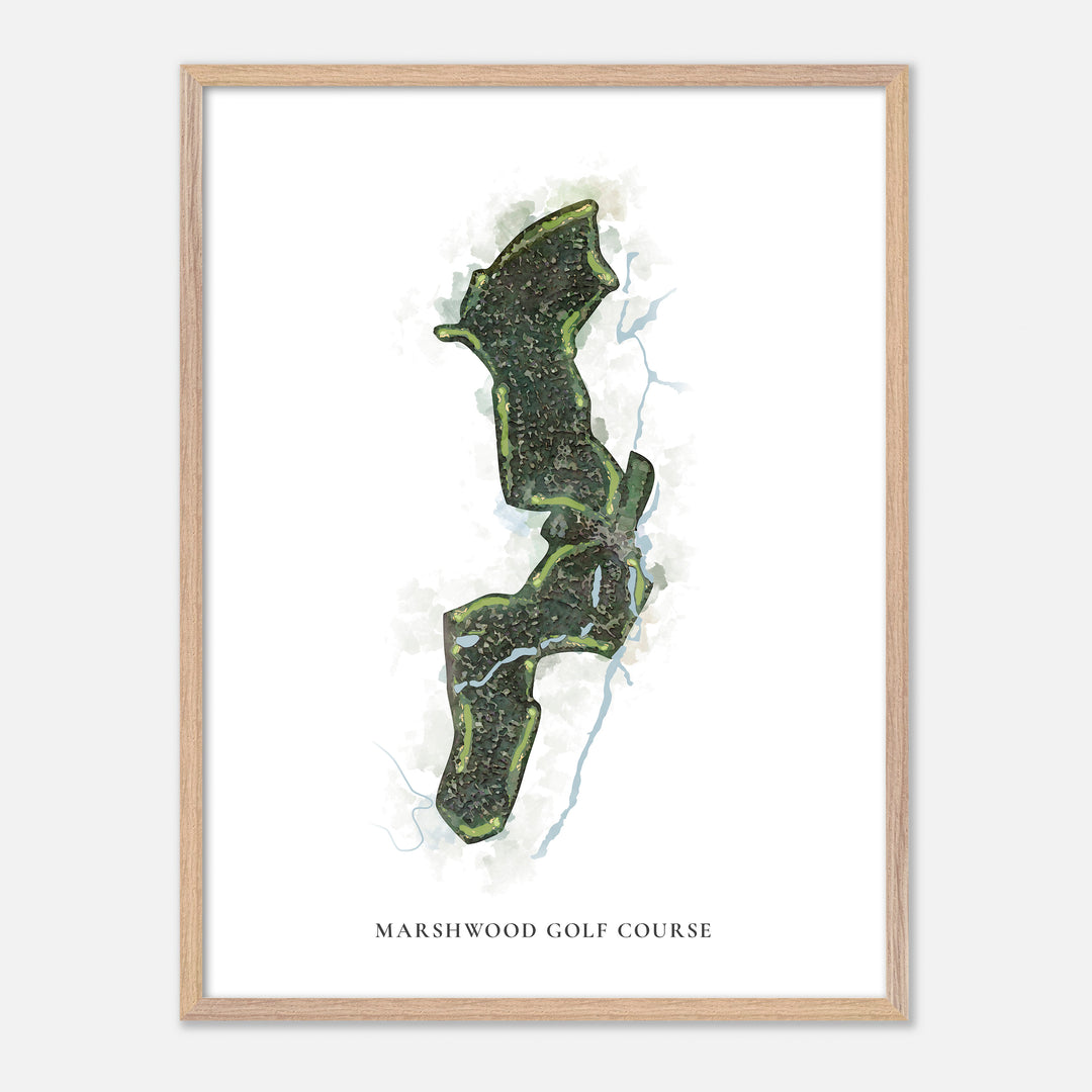 Print of Marshwood Golf Course Classic Map