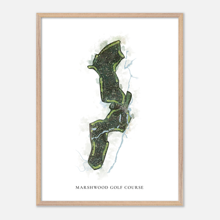 Print of Marshwood Golf Course Classic Map