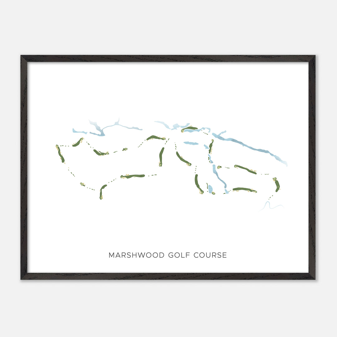 Print of Marshwood Golf Course Modern Map