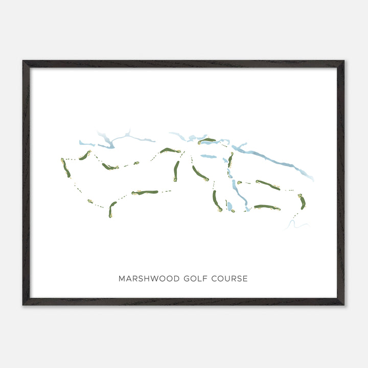 Print of Marshwood Golf Course Modern Map