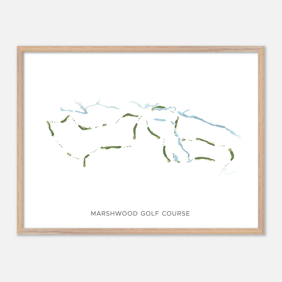 Print of Marshwood Golf Course Modern Map