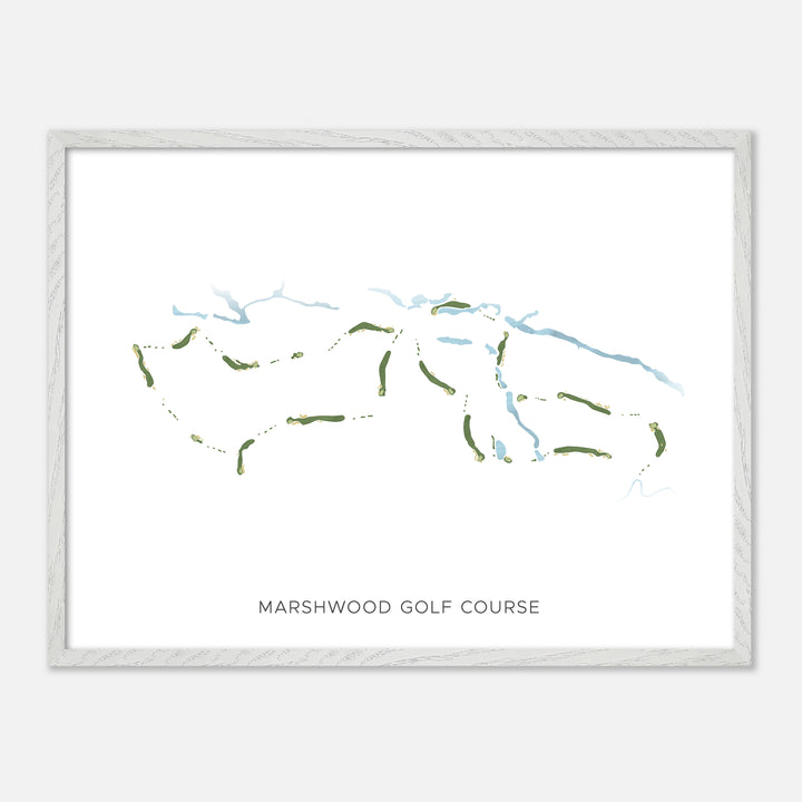 Print of Marshwood Golf Course Modern Map