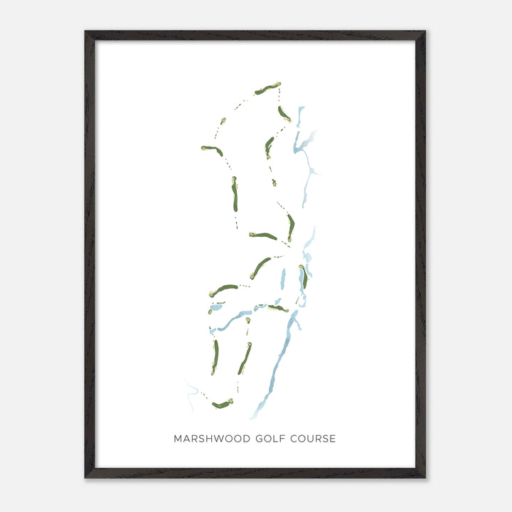 Print of Marshwood Golf Course Modern Map