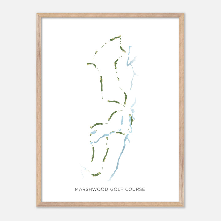 Print of Marshwood Golf Course Modern Map