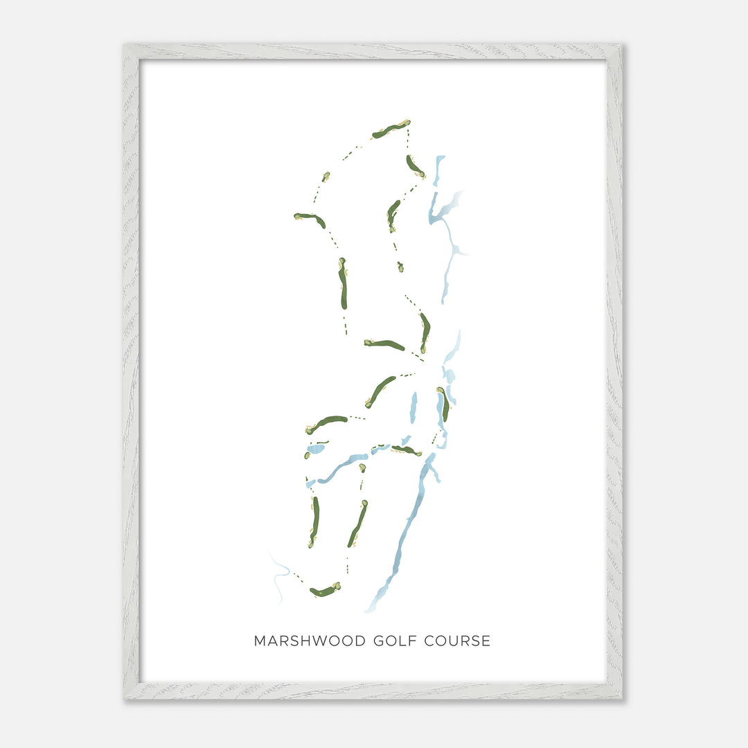 Print of Marshwood Golf Course Modern Map