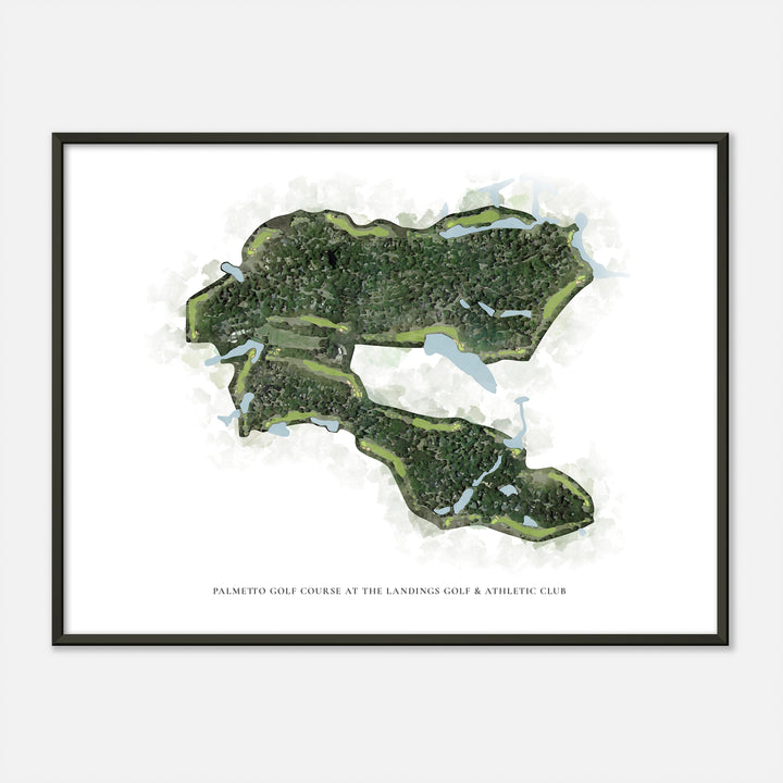 Print of Palmetto Golf Course At The Landings Golf & Athletic Club Classic Map