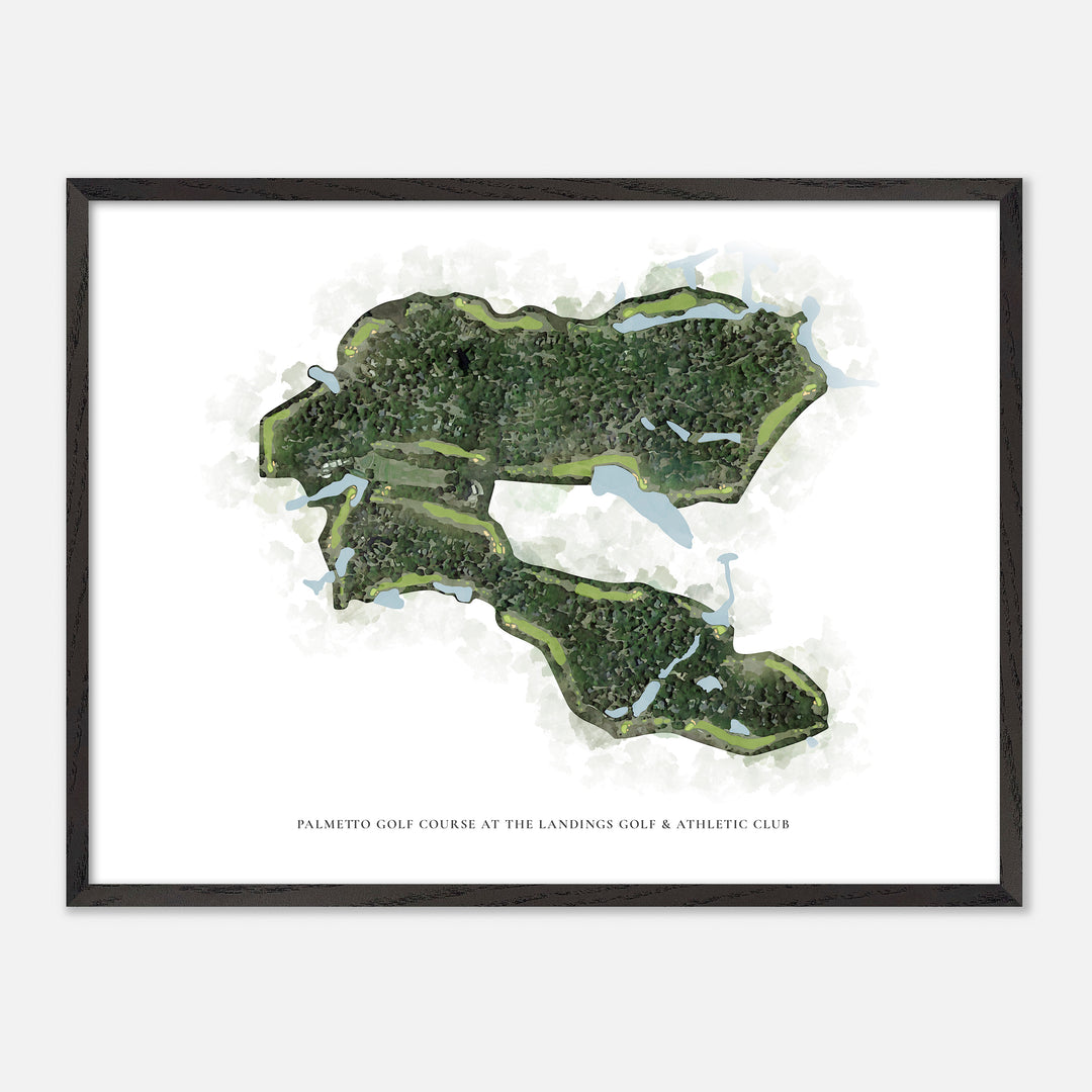 Print of Palmetto Golf Course At The Landings Golf & Athletic Club Classic Map