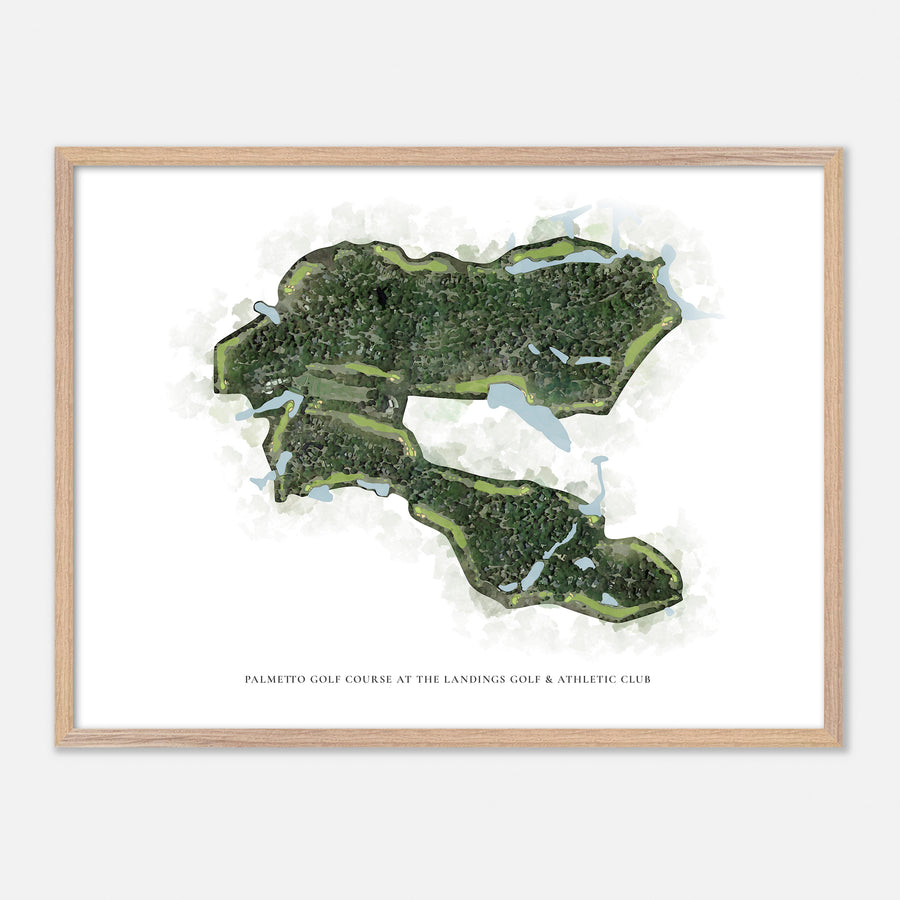 Print of Palmetto Golf Course At The Landings Golf & Athletic Club Classic Map