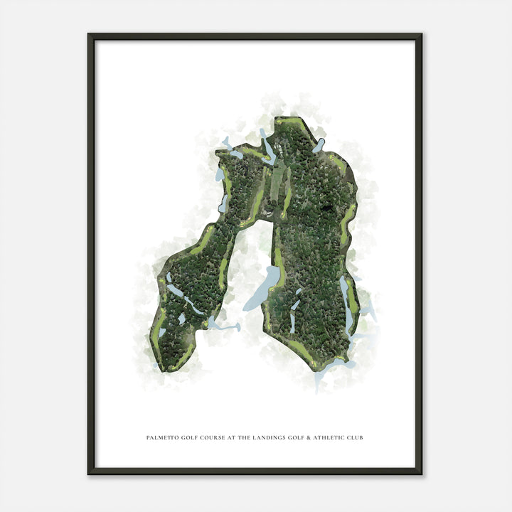 Print of Palmetto Golf Course At The Landings Golf & Athletic Club Classic Map