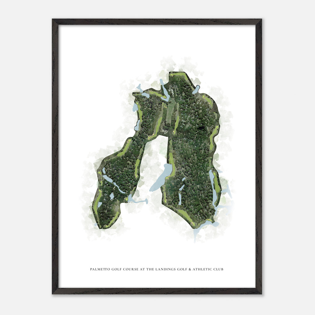 Print of Palmetto Golf Course At The Landings Golf & Athletic Club Classic Map