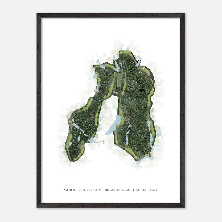 Print of Palmetto Golf Course At The Landings Golf & Athletic Club Classic Map