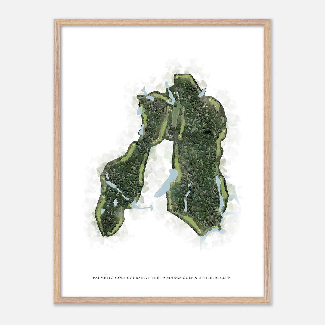 Print of Palmetto Golf Course At The Landings Golf & Athletic Club Classic Map