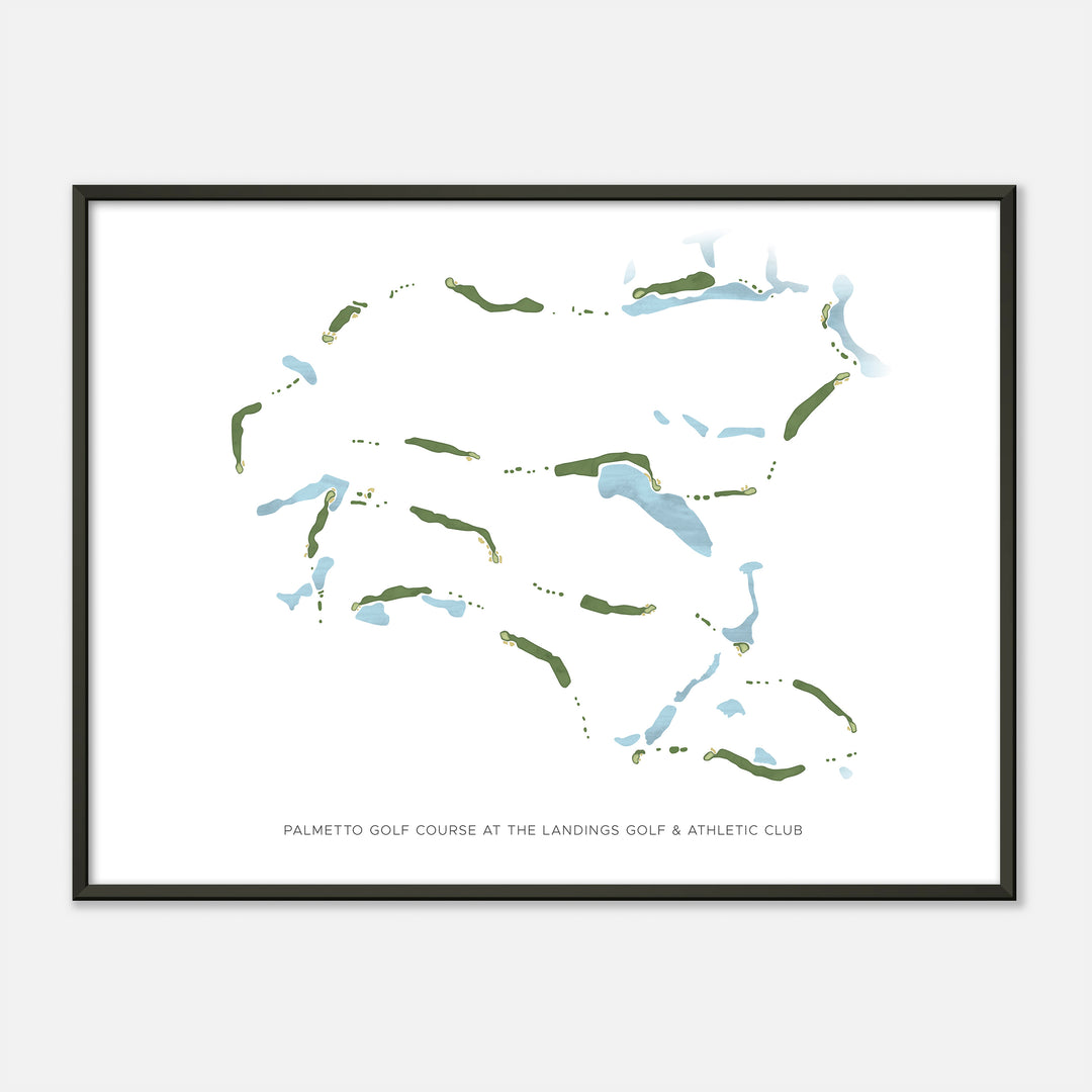 Print of Palmetto Golf Course At The Landings Golf & Athletic Club Modern Map