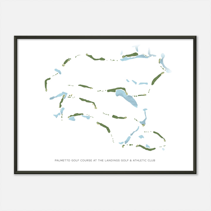 Print of Palmetto Golf Course At The Landings Golf & Athletic Club Modern Map