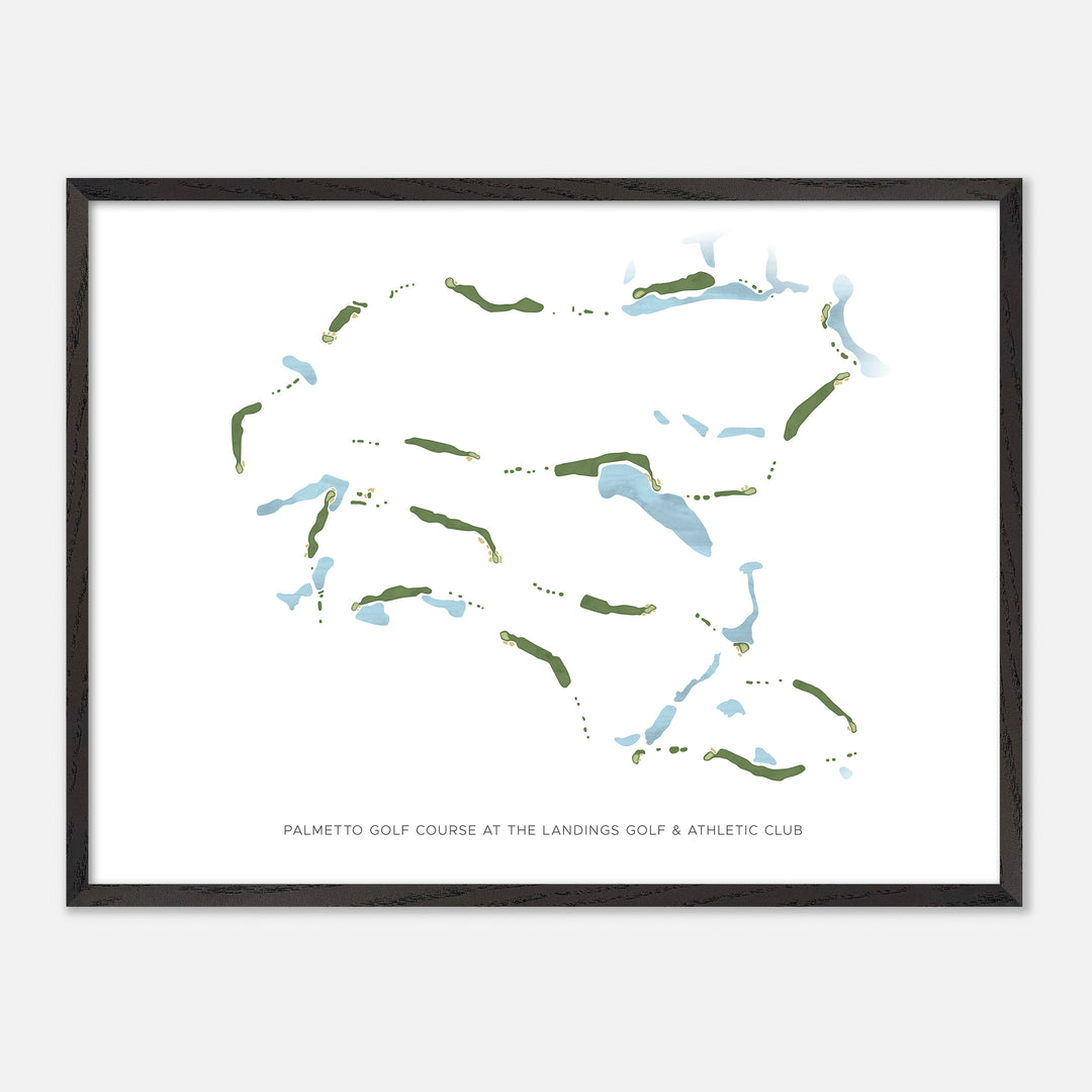 Print of Palmetto Golf Course At The Landings Golf & Athletic Club Modern Map