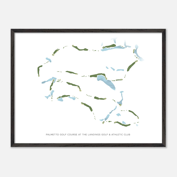 Print of Palmetto Golf Course At The Landings Golf & Athletic Club Modern Map