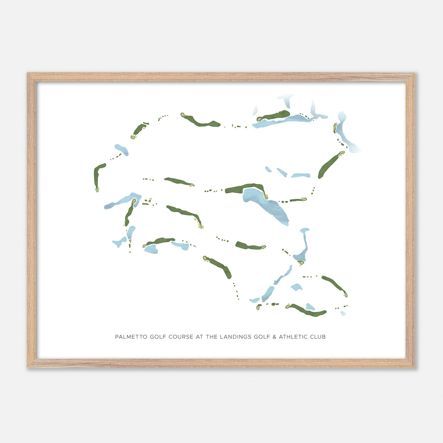 Print of Palmetto Golf Course At The Landings Golf & Athletic Club Modern Map