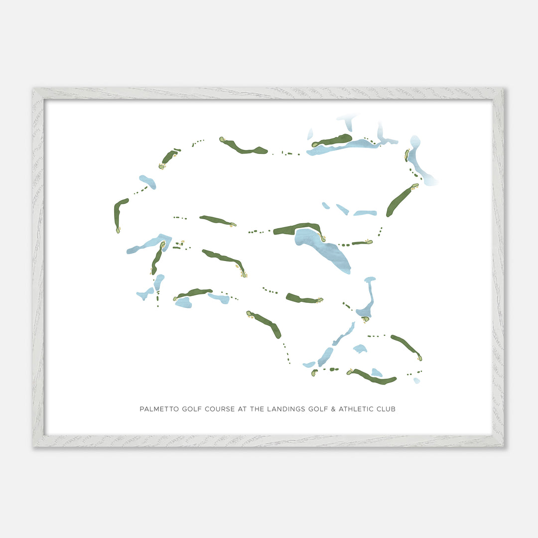 Print of Palmetto Golf Course At The Landings Golf & Athletic Club Modern Map