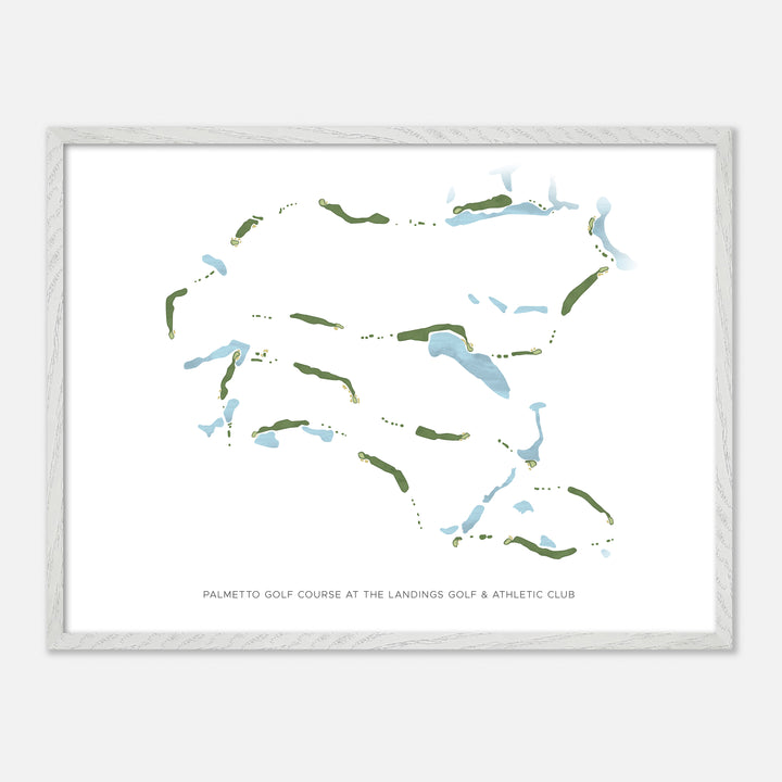 Print of Palmetto Golf Course At The Landings Golf & Athletic Club Modern Map