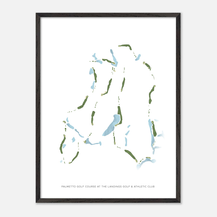 Print of Palmetto Golf Course At The Landings Golf & Athletic Club Modern Map