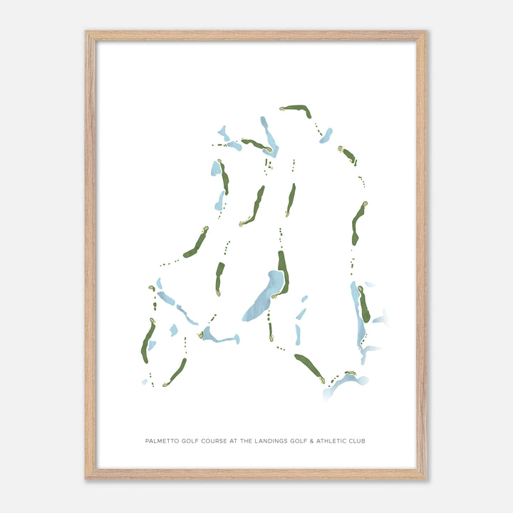 Print of Palmetto Golf Course At The Landings Golf & Athletic Club Modern Map