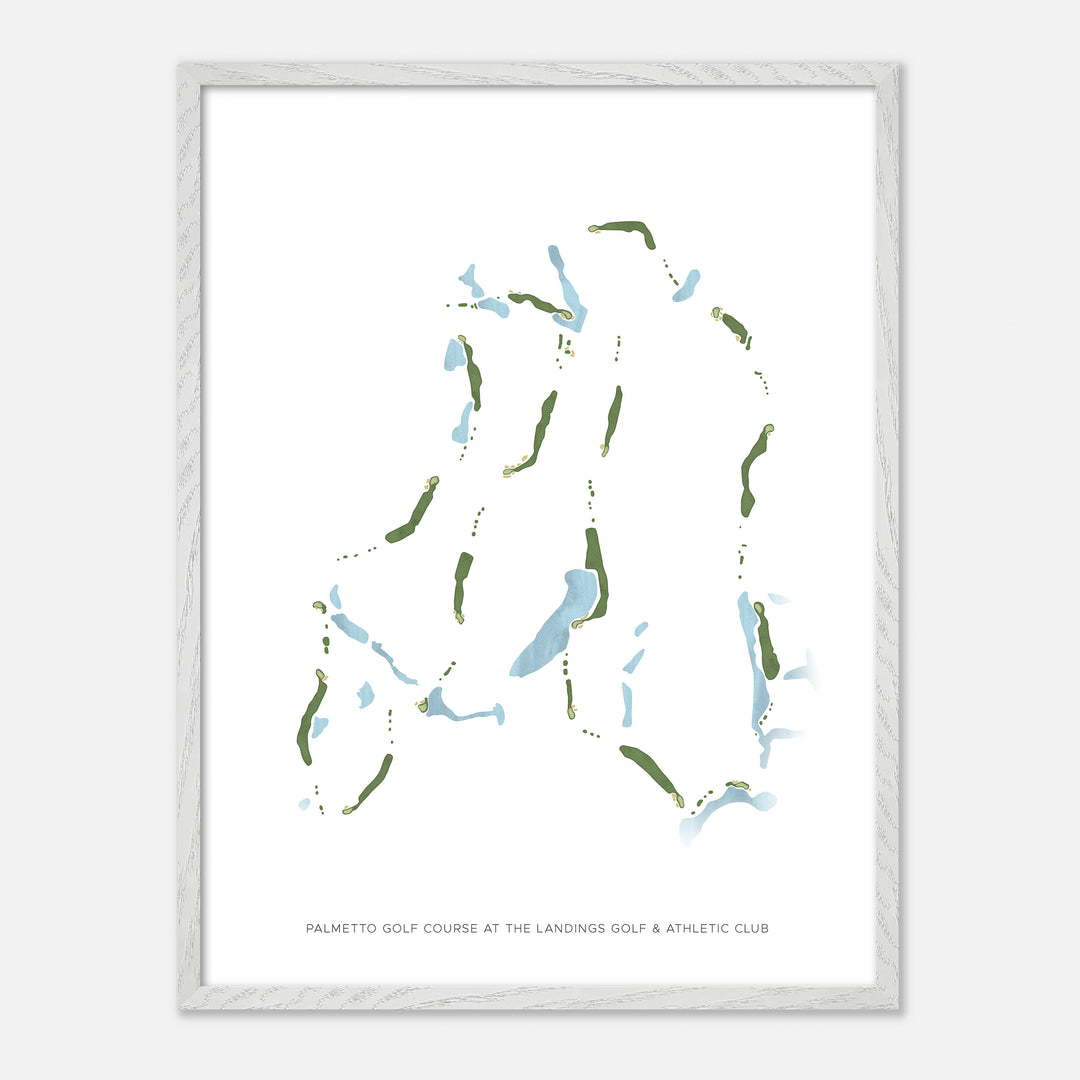 Print of Palmetto Golf Course At The Landings Golf & Athletic Club Modern Map