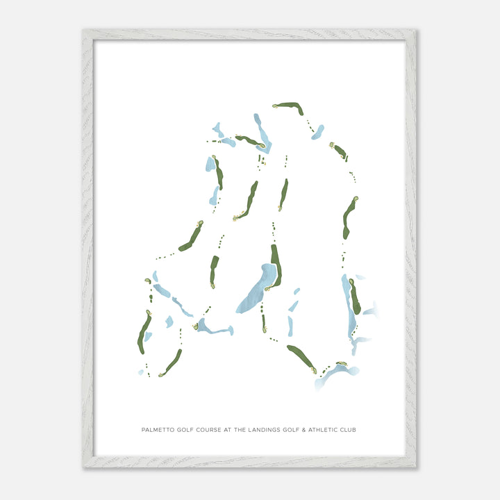 Print of Palmetto Golf Course At The Landings Golf & Athletic Club Modern Map