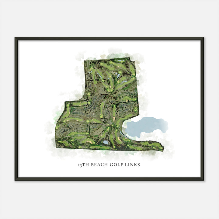 Print of 13Th Beach Golf Links Classic Map