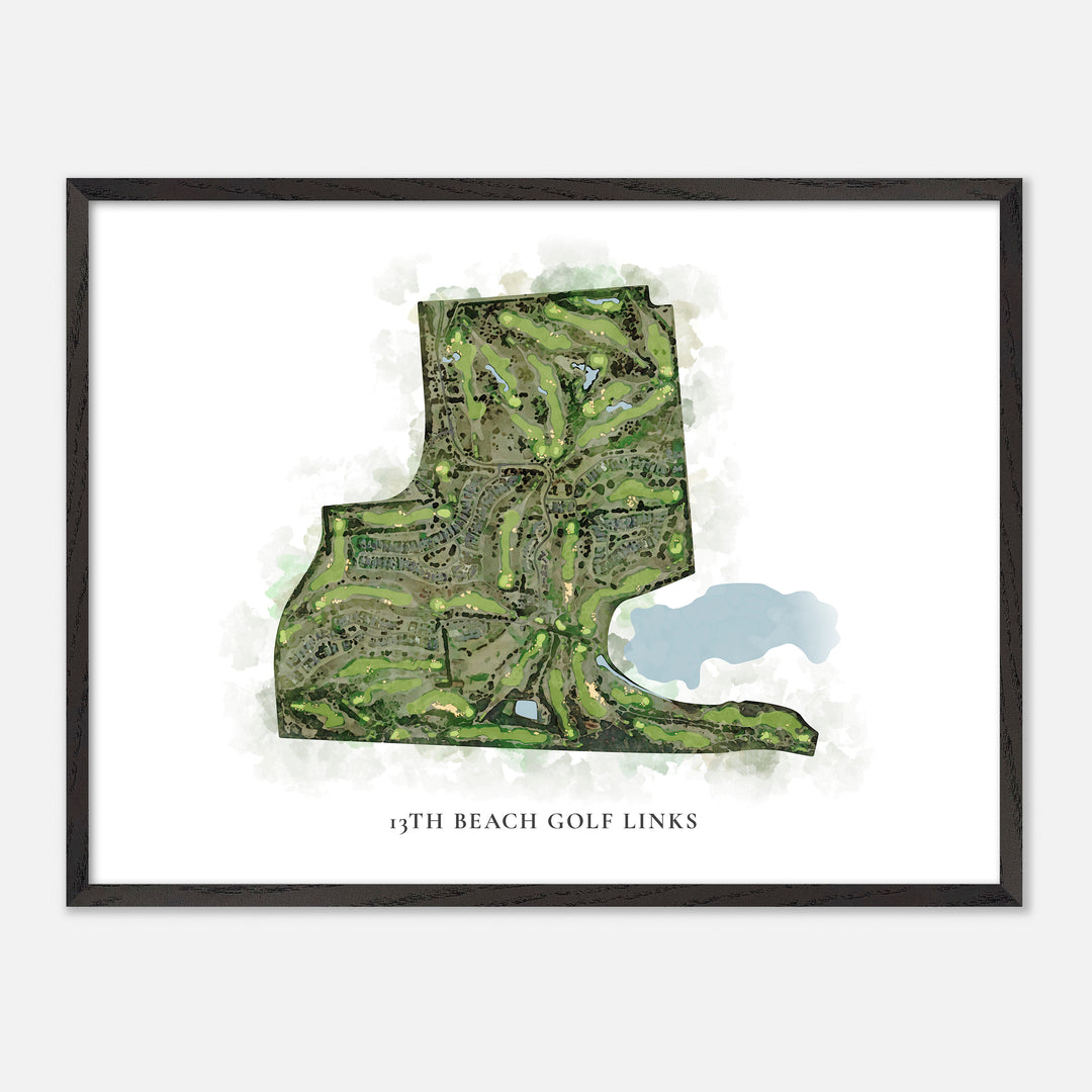 Print of 13Th Beach Golf Links Classic Map