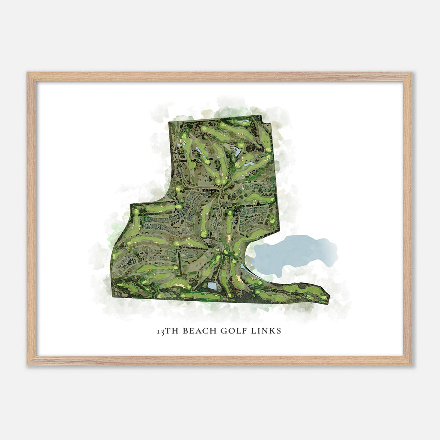 Print of 13Th Beach Golf Links Classic Map