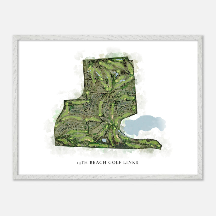 Print of 13Th Beach Golf Links Classic Map