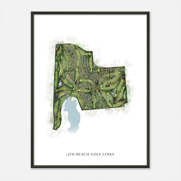 Print of 13Th Beach Golf Links Classic Map