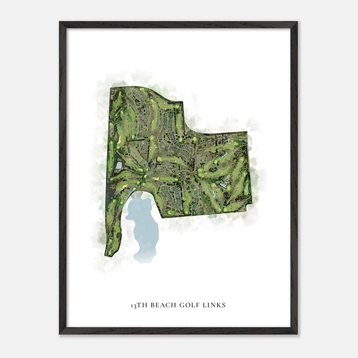 Print of 13Th Beach Golf Links Classic Map