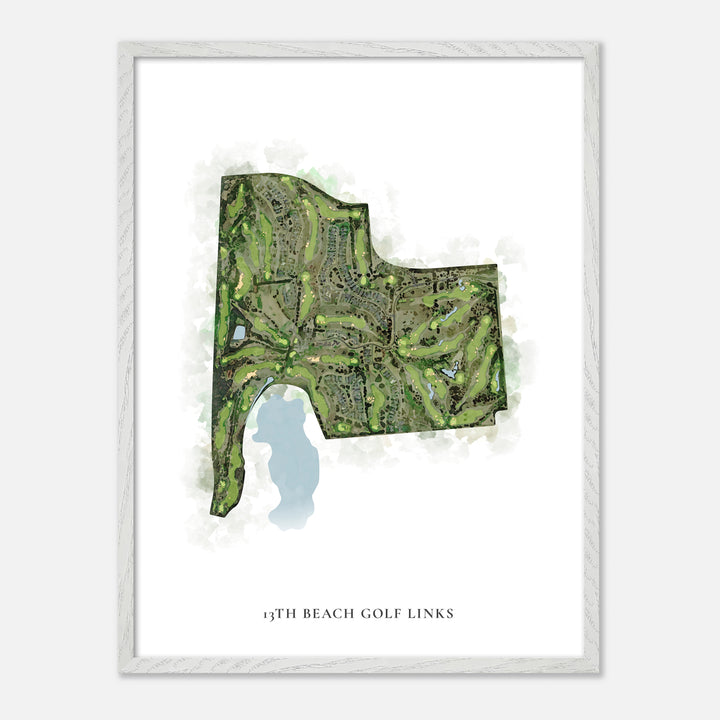 Print of 13Th Beach Golf Links Classic Map