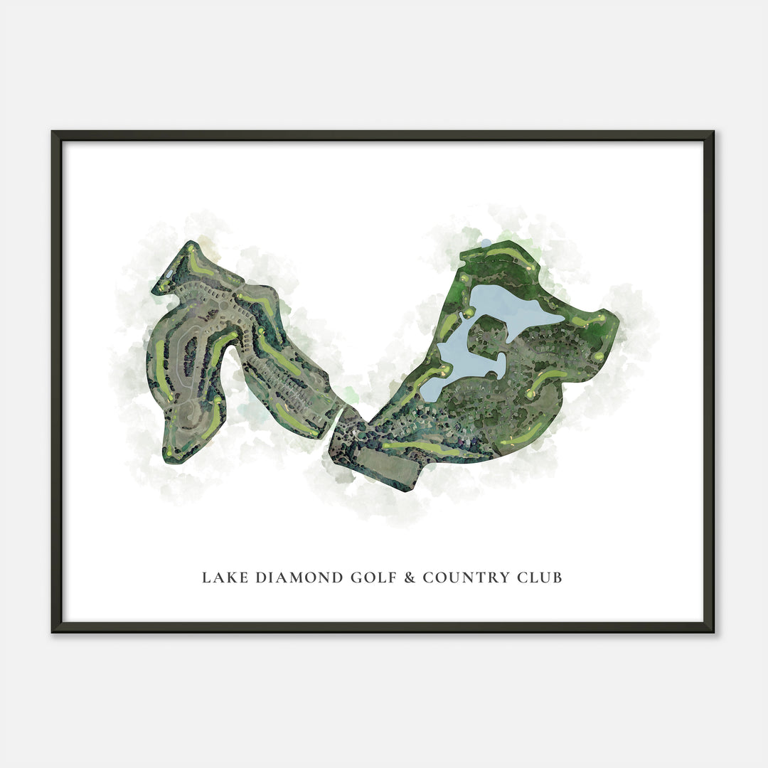 Print of Lake Diamond Golf & Country Club Classic Map