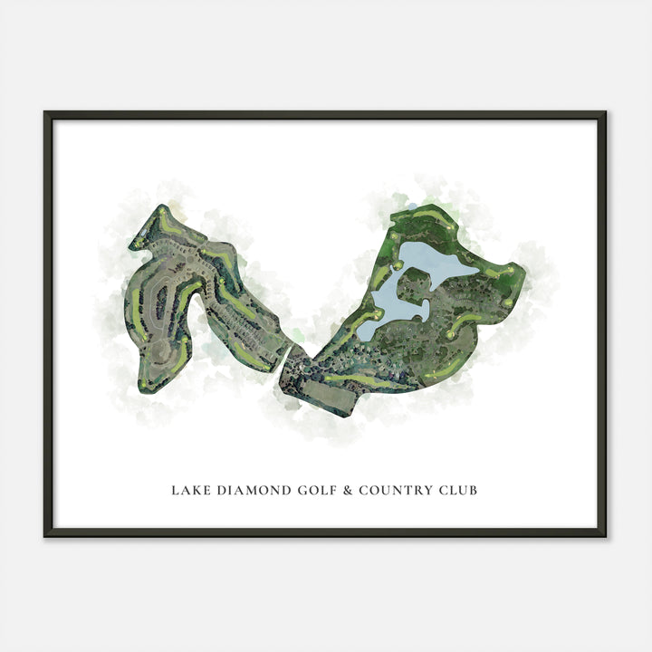 Print of Lake Diamond Golf & Country Club Classic Map