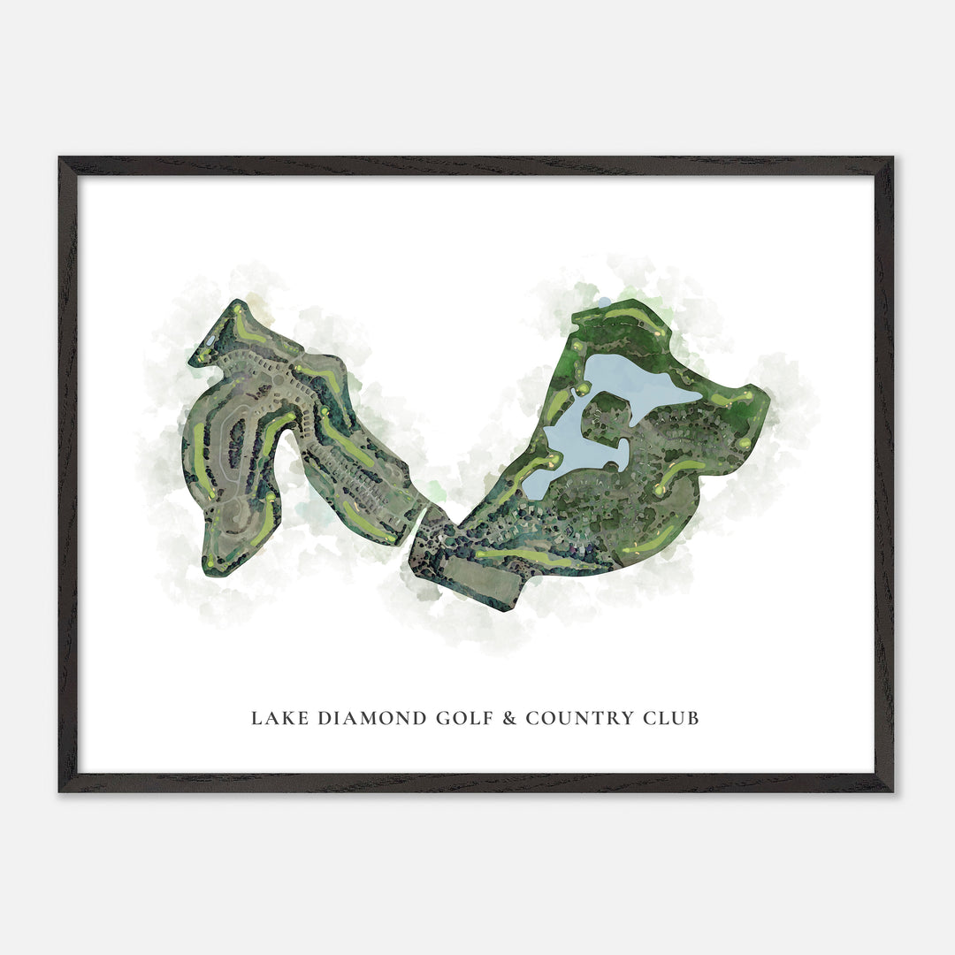 Print of Lake Diamond Golf & Country Club Classic Map