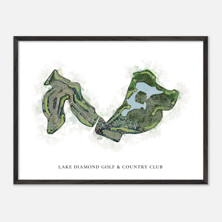 Print of Lake Diamond Golf & Country Club Classic Map