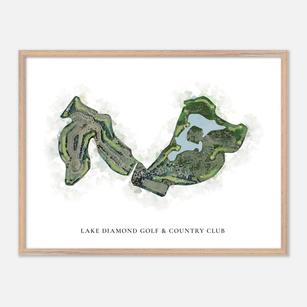 Print of Lake Diamond Golf & Country Club Classic Map