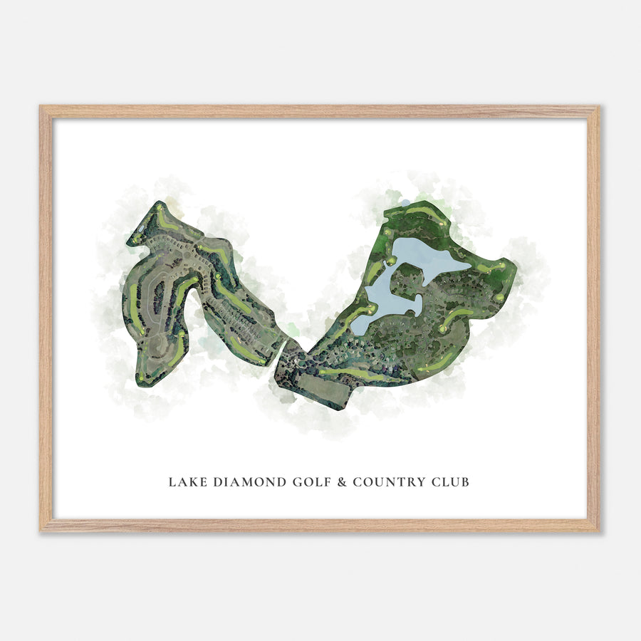 Print of Lake Diamond Golf & Country Club Classic Map