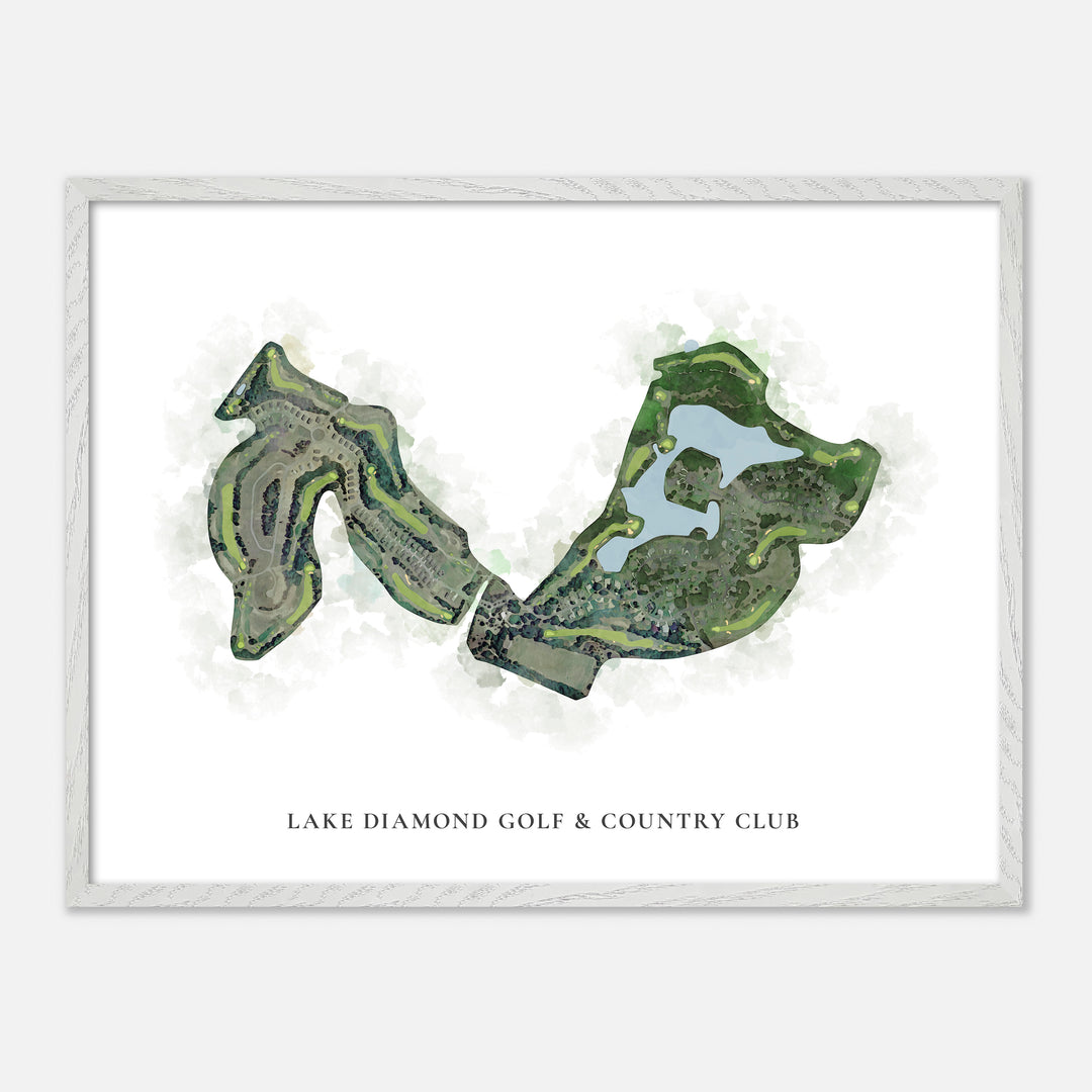 Print of Lake Diamond Golf & Country Club Classic Map