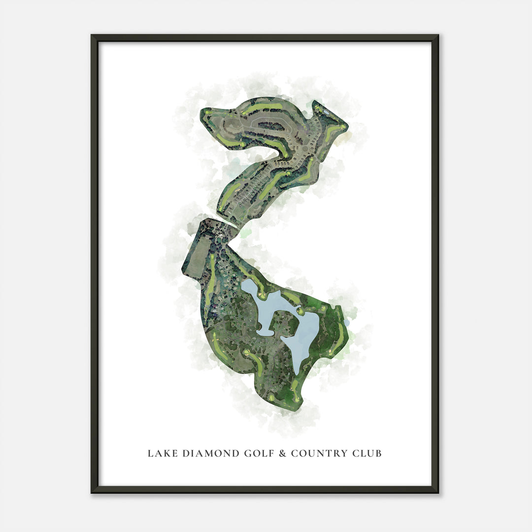 Print of Lake Diamond Golf & Country Club Classic Map