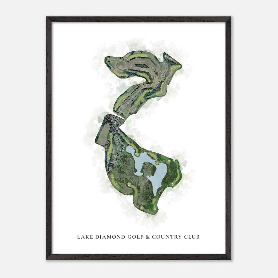 Print of Lake Diamond Golf & Country Club Classic Map