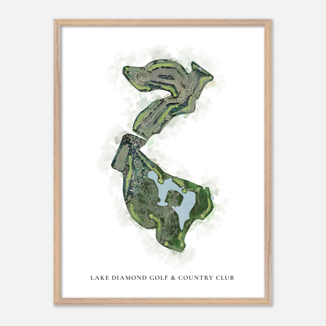 Print of Lake Diamond Golf & Country Club Classic Map