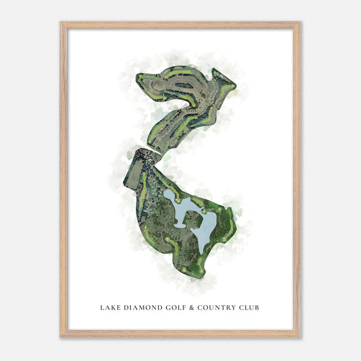 Print of Lake Diamond Golf & Country Club Classic Map